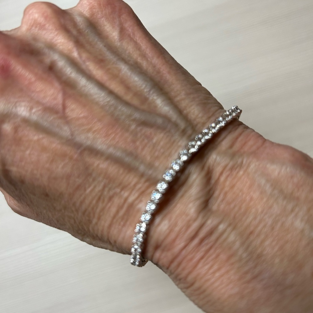 Silver Cubic Zirconia “tennis” bracelet new Never Worn